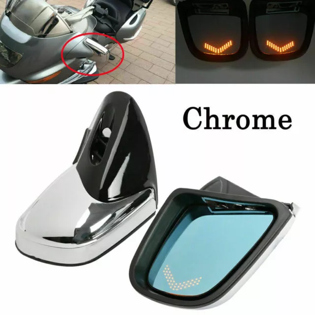 LED Turn Signal Rearview Side Mirror For BMW K1200 K1200LT K1200M 1999-2008 XL