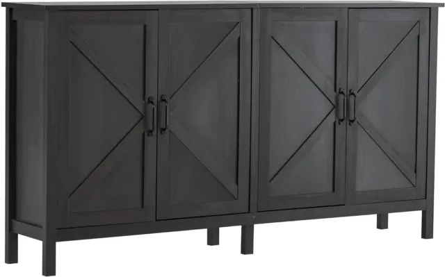 Buffet Cabinet, Sideboard, Credenza, Kitchen Storage Cabinet, 3-Level Adjustable