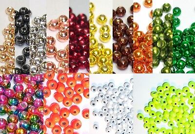 100 Tungsten Fly Tying Beads - Pick Size & Color