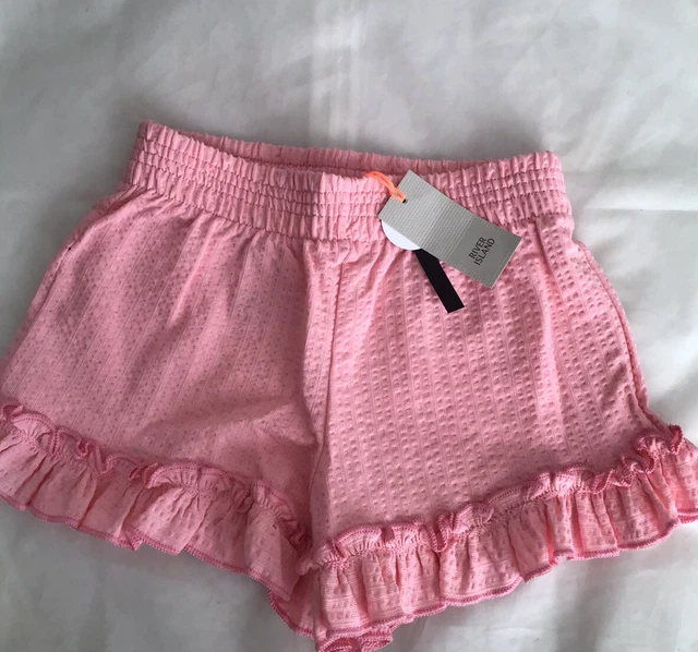 River island mini girls aged 2-3 years pink textured shorts outfit BNWT 5