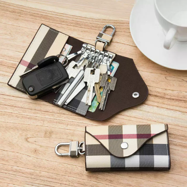 Genuine Leather Key Holder Case Keychain Pouch Bag Car Wallet Key Ring Unisex' 2