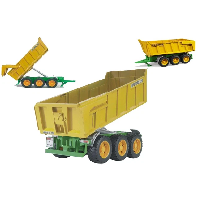 Camion Giocattolo Con Cassone Ribaltabile E Rimorchio - In Lega Resistente, Dimensioni 15.5x6x4 Cm, Perfetto Per Giochi Di Simulazione