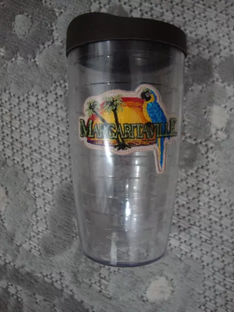 Tervis Tumbler 16oz. & Black Travel Lid, Clear with Margaritaville Emblem