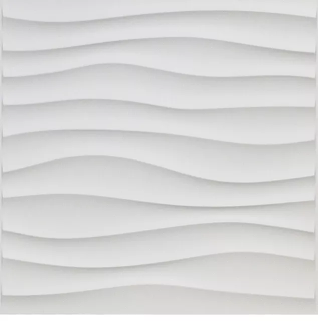 Art3d PVC 3D Wall Panel 12Pack, Star Textured Design in White 19.7 in. x  19.7 in