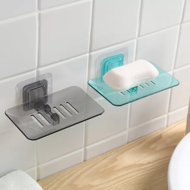 Scolasapone A Parete Accessori Per Il Bagno Ripiano Portaoggetti Trasparente ☆