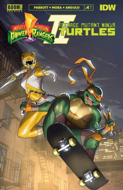 Mmpr Tmnt Ii #4 Clarke Variant Idw/Boom Comics Ninja Turtles Power Rangers