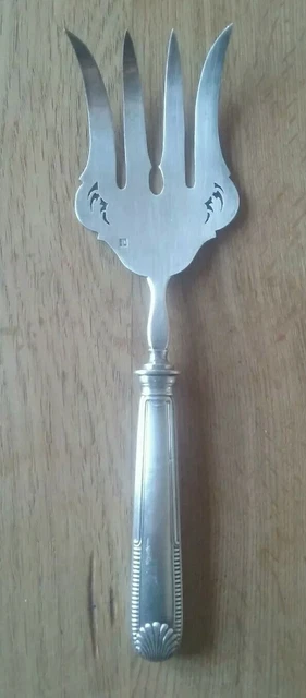 Service à Découper à Manches En Argent Fourré à Décor De Filets Feuillages Poincon Minerve Dans Leur