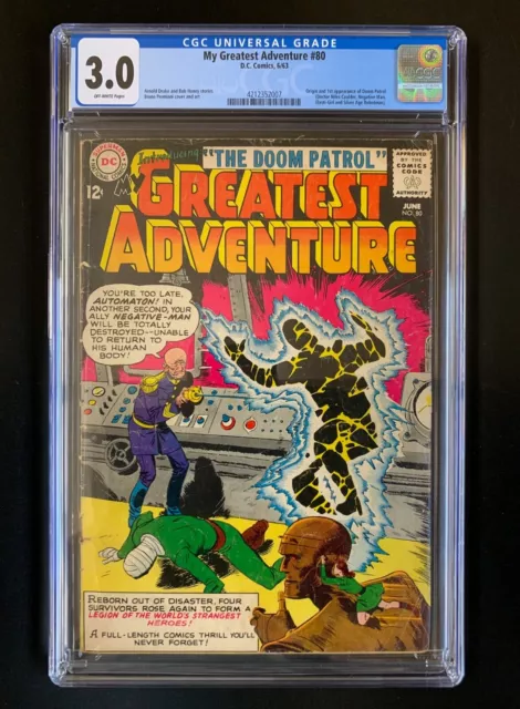 MY GREATEST ADVENTURE #80 CGC 3.0   1st / Origin Doom Patrol - Nice Regis/Colors