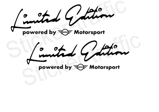 2X MINI LIMITED Edition powered By Mini Motorsport Aufkleber Sport ...