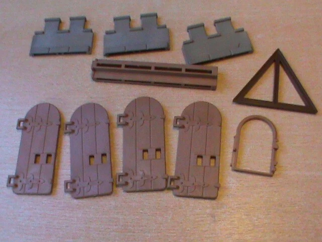 Lot elements de construction maison musee medieval Playmobil 6