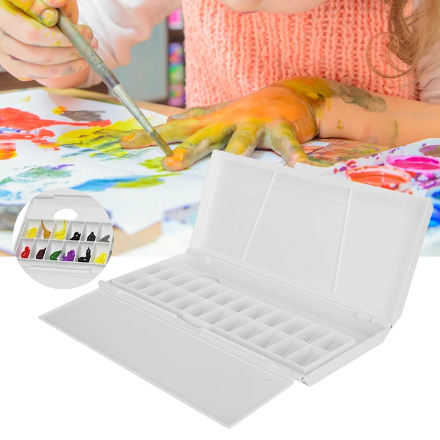 PAINTING PALETTE BOX Watercolor Acrylic Gouache Folding K24 Grids Paint