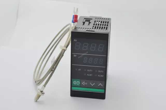 Digital PID SSR Thermostat Temperature Controller 40A SSR K thermocouple Sensor 2