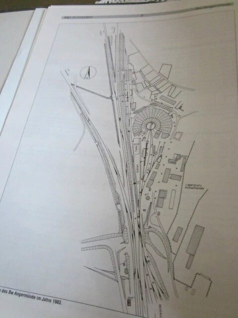 BAHNBETRIEBSWERK MIT GLEISPLAN N 17 BW Angermünde 16 S EUR 5,30 ...