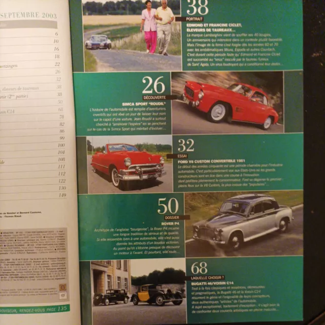 Retroviseur 181 Rover P4 Simca Sport Roudil Bugatti 46 Voisin C14 Ford V8 1951 3