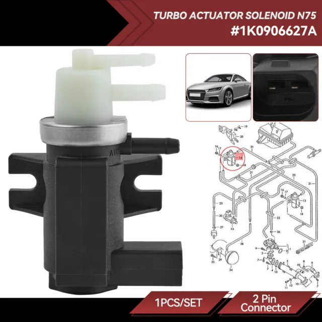 Druckwandler Magnetventil für VW T5 Audi A3 Seat Skoda 1.9-2.8 TDI 1K0906627A