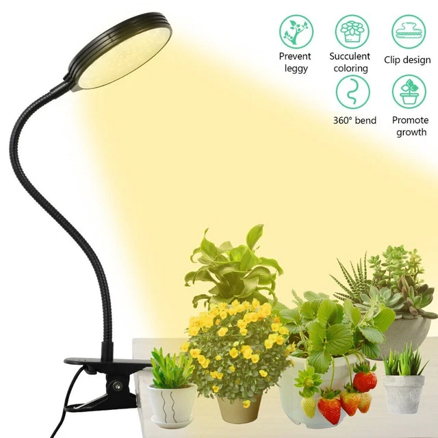 360° Flexible Flower Veg UV Growing Lamp Grow Light Clip Lamp Indoor Plant