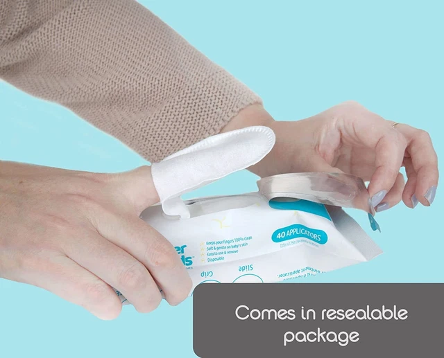 Protectores para dedos Baby Brezza - aplicador crema para pañales de bebé sin desorden 40 quilates