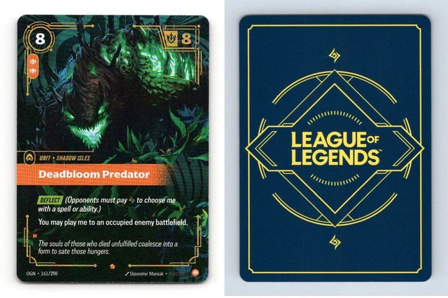 DEADBLOOM PREDATOR #161 Riftbound League Of Legends Origins 2025 Epic ...