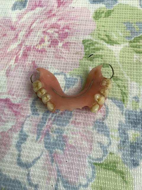 Prothèse Dentaire Ancienne Dentier - Lot De 2 Pièces - Occasion - Pièce De Collection Ou Curiosité