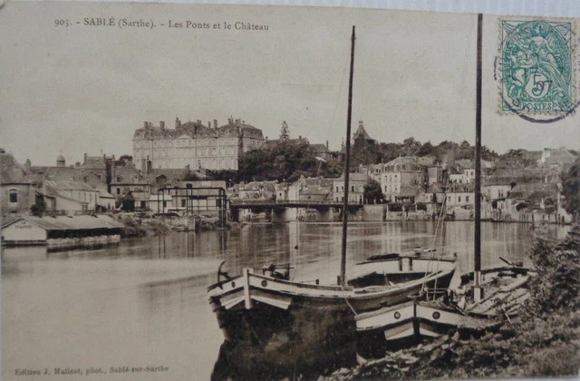 Sable (Sand) 72 CPA All Bridges and The Castle Good Condition 1907