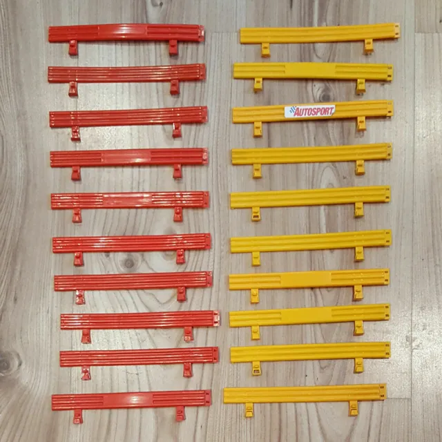 Scalextric Classic 1:32 Track Barriers Armco Fence C274 - 10 Red, 10 Yellow