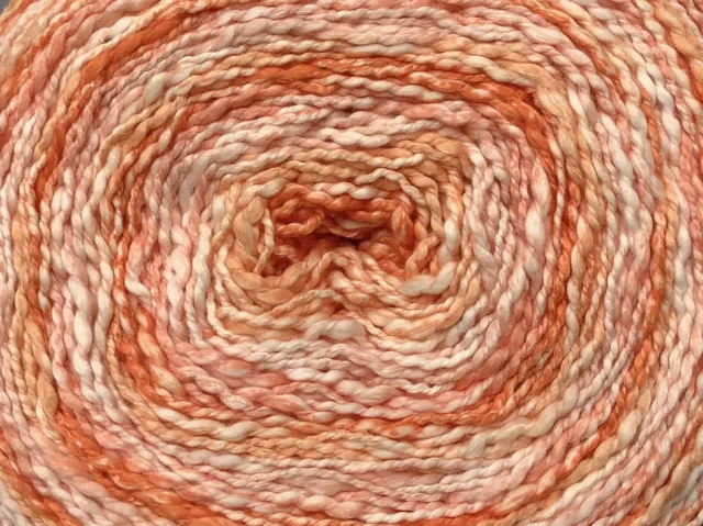 Caron Cotton Ripple Cakes Dk Knitting Crochet Yarn 2X240g.-Copper Rose