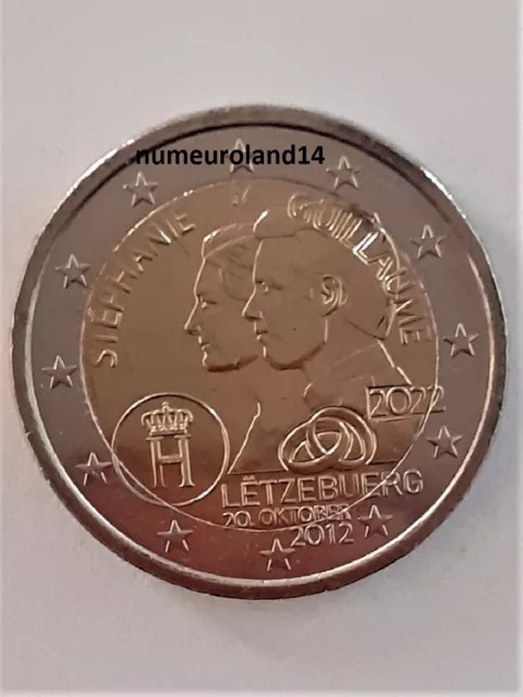 DISPO 2 euro LUXEMBOURG 2022 Commémo Mariage. Envoi en suivi.