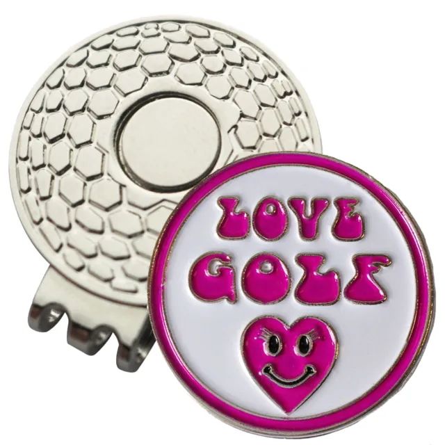 1 x New Magnetic Hat Clip + Love Golf Ball Marker -  For Golf Hat or Visor