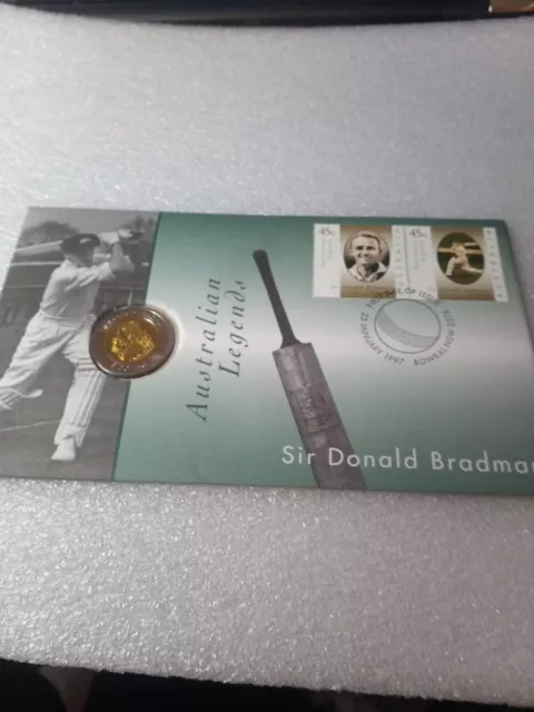 1997 Australian Legends Sir Don Bradman $5 Coin Cover