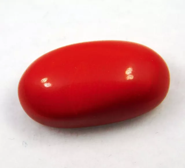 Pietra preziosa sfusa di corallo rosso naturale italiano taglio cabochon da...