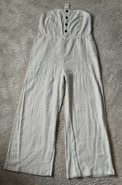 NEXT Linen Blend, Wide Legged, Strapless, Jumpsuit /  All In One, Size 16 NWT