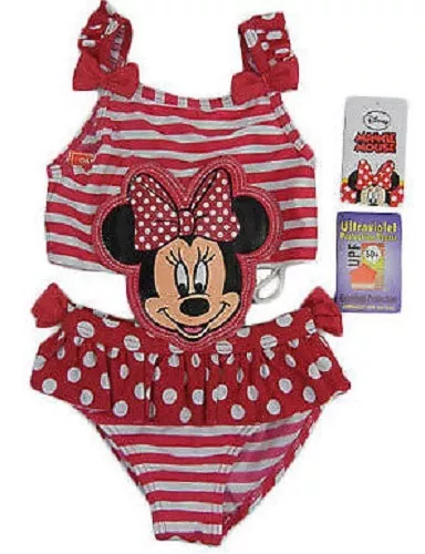 Gorgeous Girls Minnie Mouse Frilly 1 Piece MONKINI Swimwear Beachwear