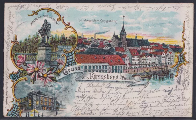 67812) Litho AK Gruß aus Königsberg Ostpreußen 1903