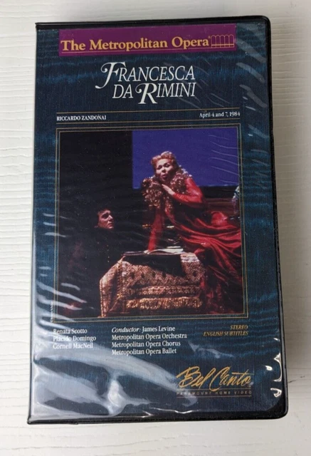 THE METROPOLITAN OPERA Riccardo Zandonai: FRANCESCA DA RIMINI VHS Video ...