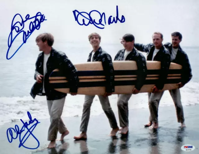 The Beach Boys Signed Autograph 11X14 Photo Mike Love Al Jardine David Marks Psa