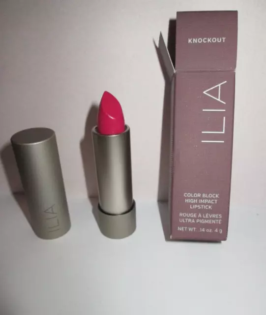 ILIA Color Block High Impact Lipstick Full Size .14 oz. Knockout -Magenta NIB