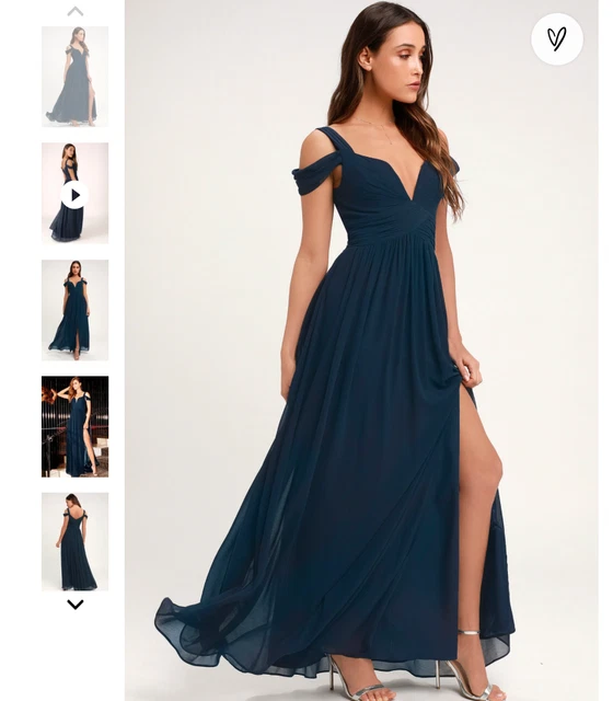 Lulus ocean of elegance ivory hot sale maxi dress