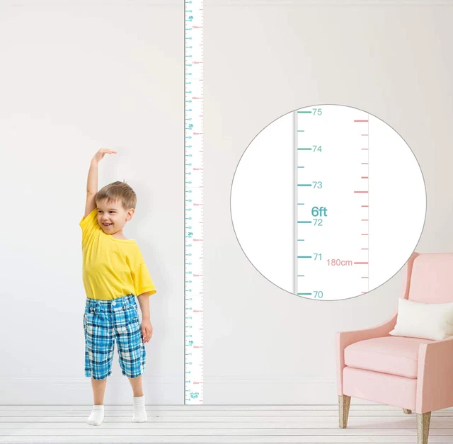 GROWTH CHART FOR Kids Height Chart Ruler Wall Decor for Measuring Kids