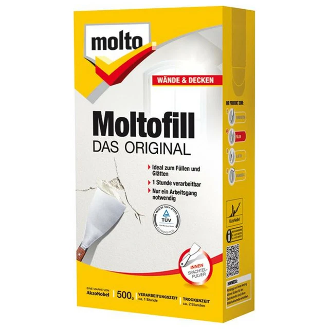 Hammerite Moltofill innen 500 g (kg und Malerhilfsstoffe Spachtelmassen Decken)
