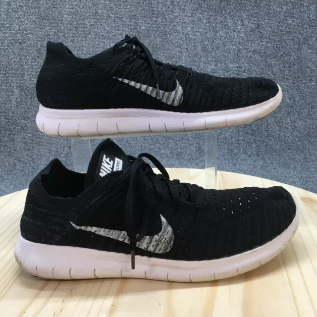 Nike Shoes Mens 11.5 Free Rn Flyknit Running Sneakers Black Mesh Low 831069-001