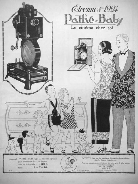 1923 Press Advertisement La Cinematheque Paté-Baby Le Cinéma Home