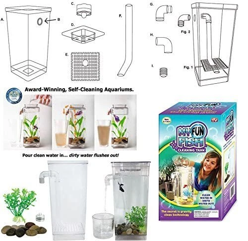 As Seen on TV 56028 My Fun Fish Tank, 4 3/4 x 6 x 10-Inch 3