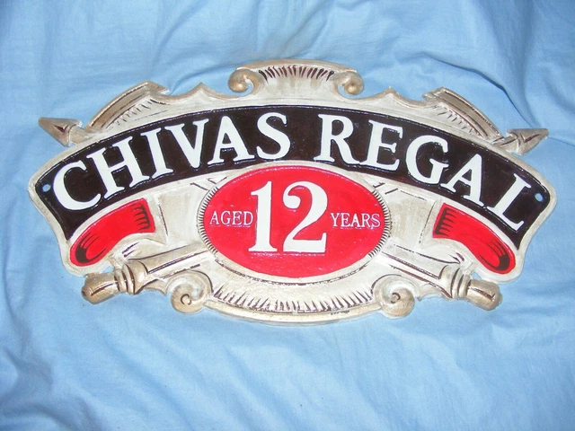 Chivas Regal Sign Cast Iron Advertising Garage Man Cave Bar Pub Wall Sign Whisky