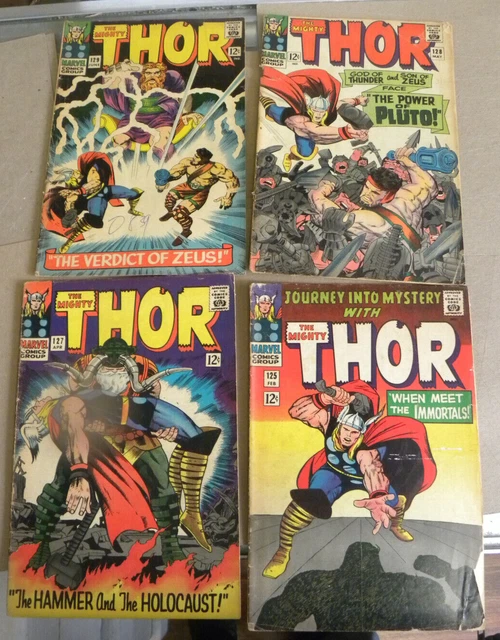 Marvel 1966 4 issues THE MIGHTY THOR 125 127 128 129 Stan Lee Jack Kirby qq