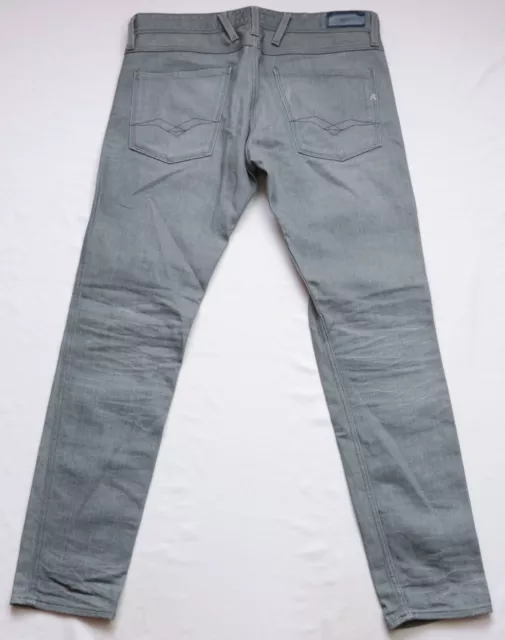 REPLAY ANBASS SLIM Straight Jeans mens size W33 L32 M Medium grey ...