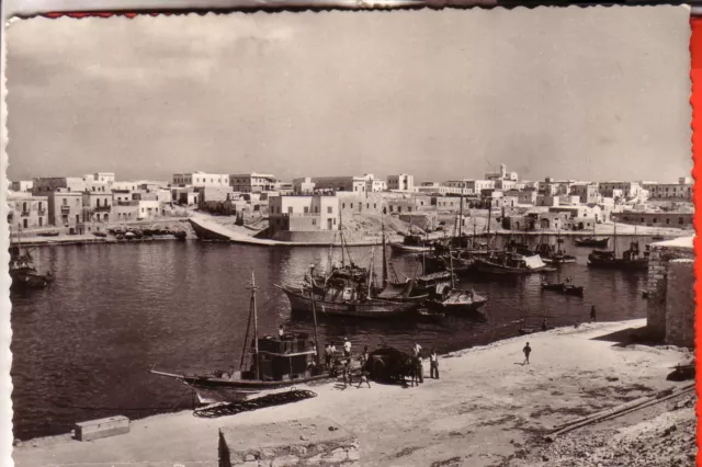 Cartolina  Lampedusa  B/N  Viaggiata 1954 Porto E Panorama