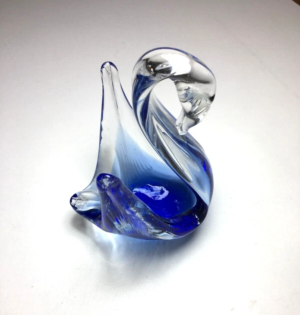 Vaso in vetro Cigno azzurro