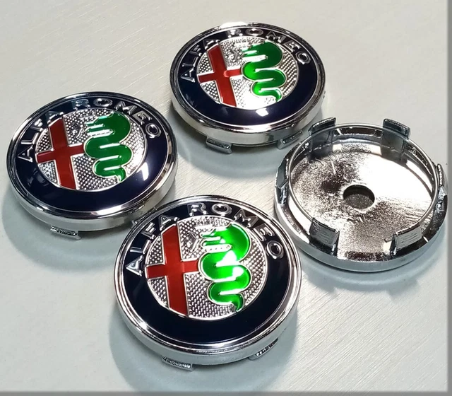 Coprimozzi Alfa Romeo - 4 Pezzi Da 60mm Con Logo - Foto 13
