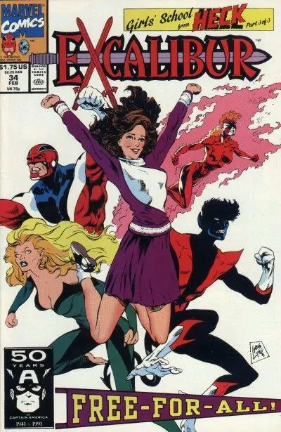 Excalibur #34 Marvel Comics February Feb 1991 (VFNM)