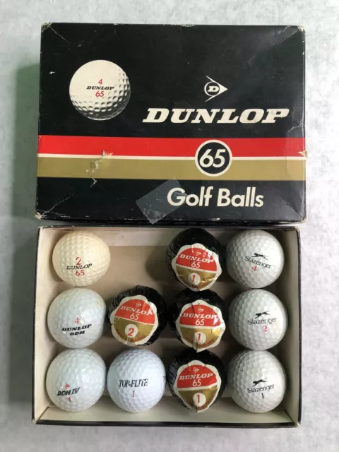 Vintage Red 5 Dunlop 65 Golf Ball A-14-9